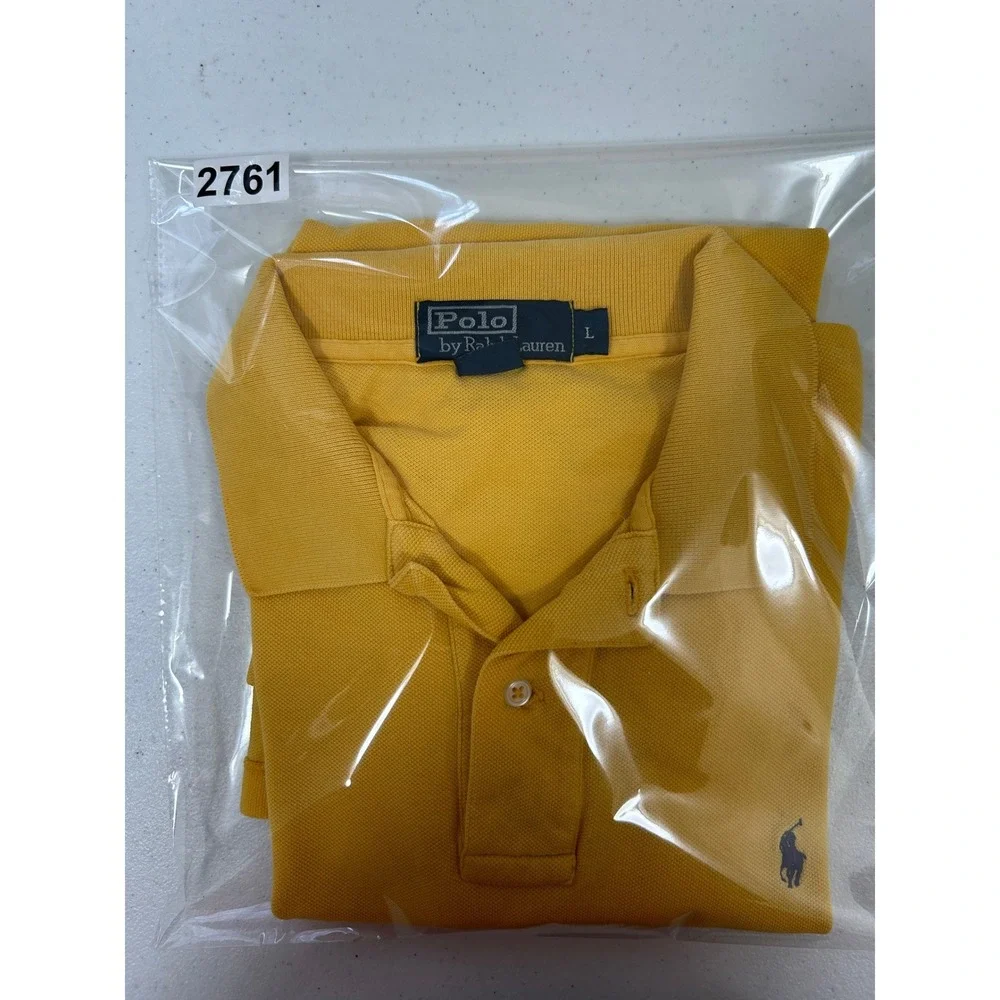 Polo Ralph Lauren Mens LSU Tigers Polo Shirt Yellow‎ Short Sleeve Size L